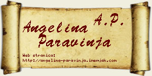 Angelina Paravinja vizit kartica